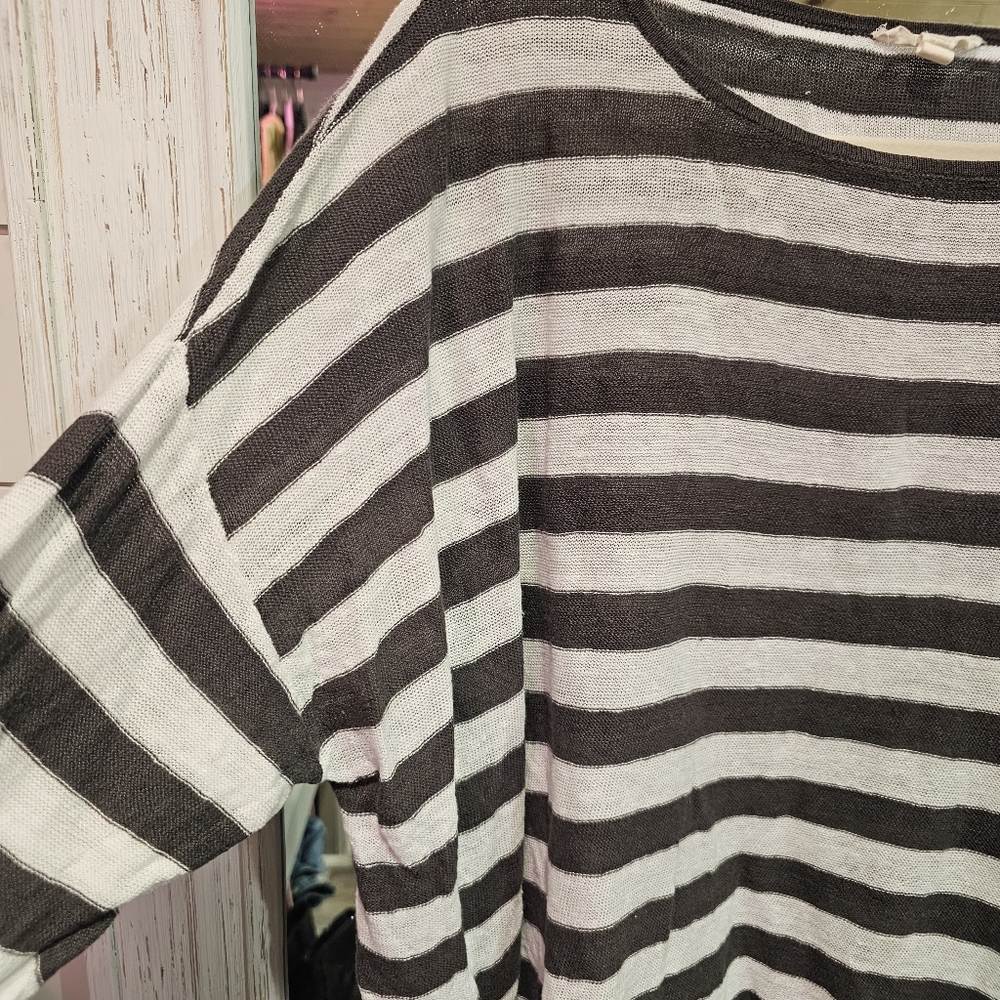 Eileen Fisher Organic Linen Dolman Sleeve Boxy Cozy Prarie CabinCore Top - Picture 8 of 16